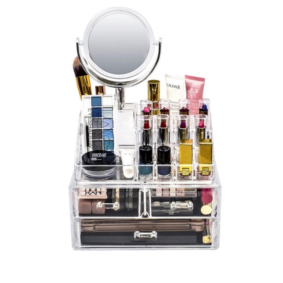 SORBUS Makeup Storage Organizer Magnifying Mirror